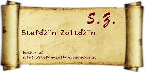 Stefán Zoltán névjegykártya